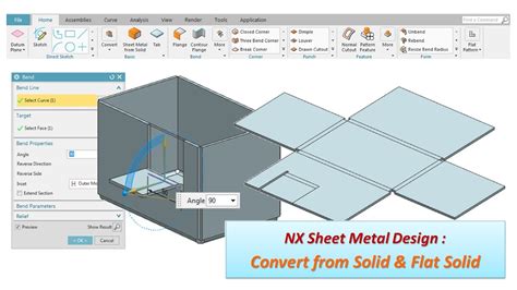 nx sheet metal design|nx convert to sheet metal.